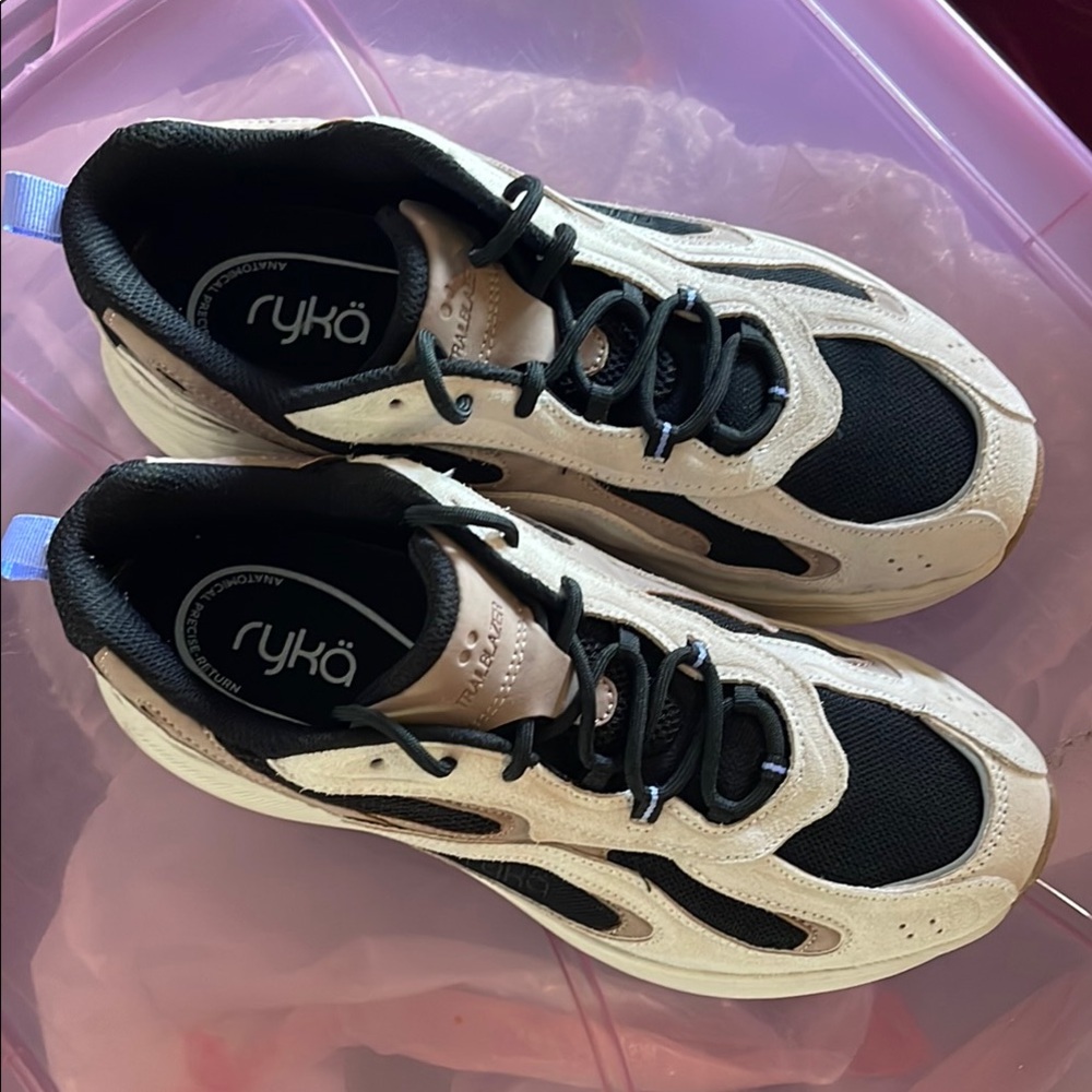 Ryka Black and Tan Athletic Shoes